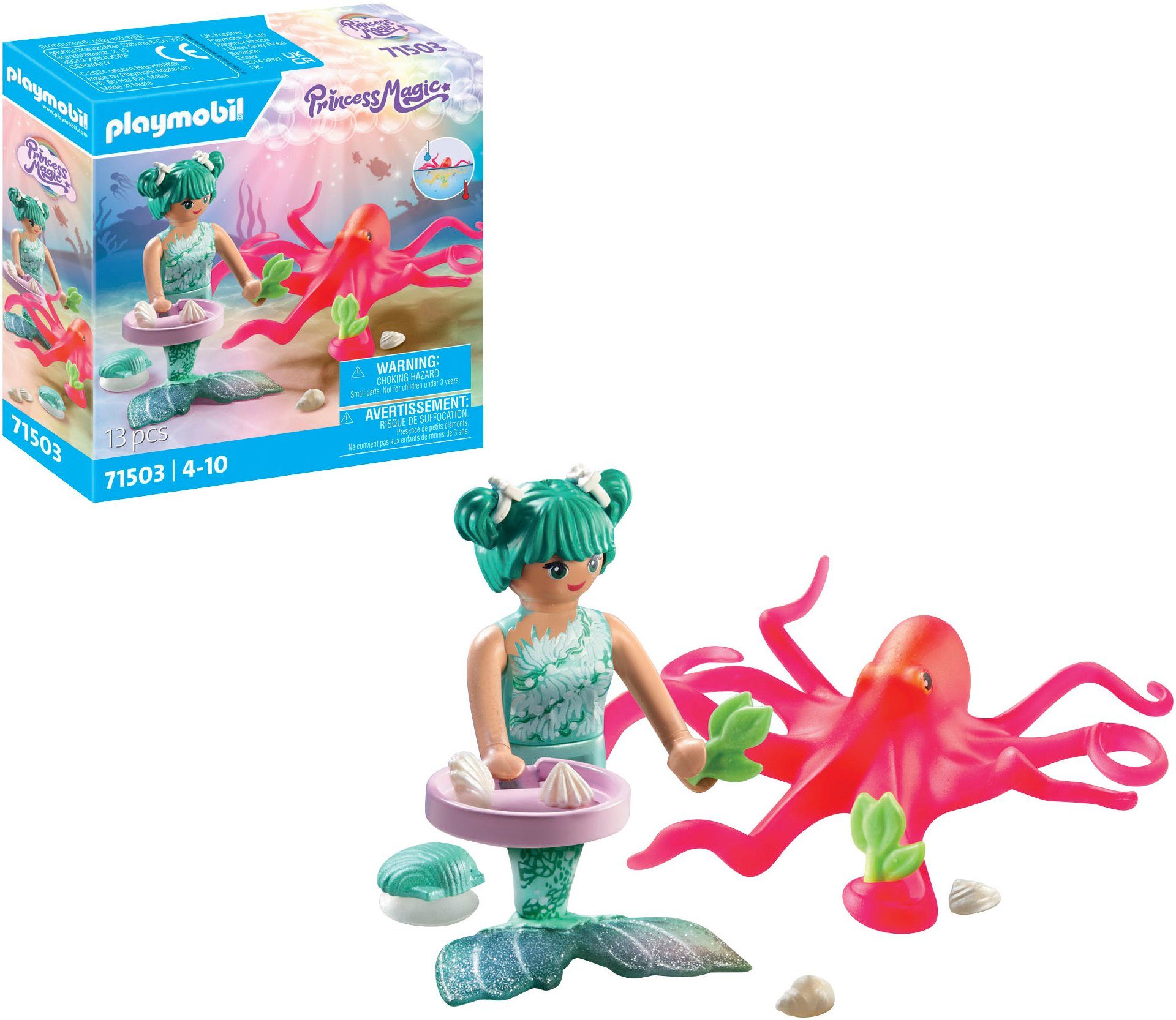 Playmobil® Meerjungfrau mit Farbwechselkrake (71503), Princess Magic Konstruktions-Spielset, (13 St), Made in Europe – Bild 5 von 5