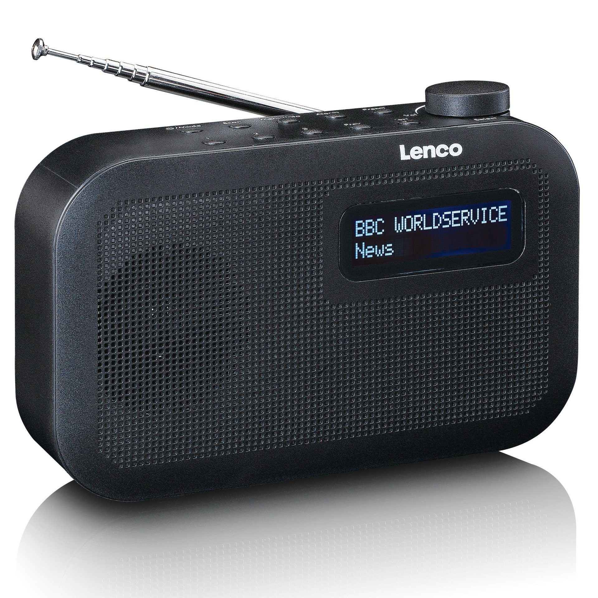 Lenco PDR-016BK - DAB+ Taschenradio Digitalradio (DAB) (Digitalradio (DAB),  3 Speicherplatztasten