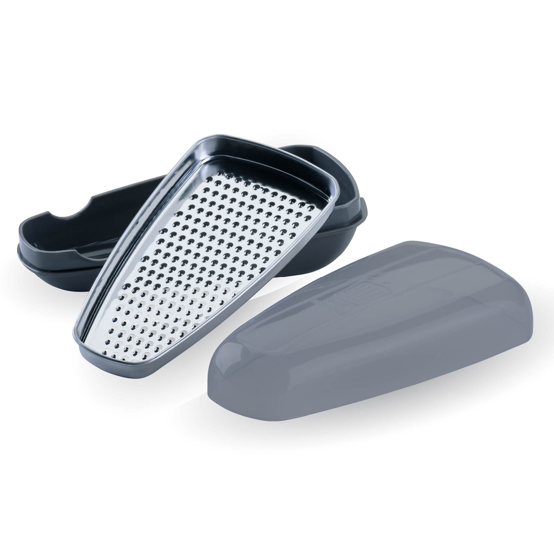 Chefkoch trifft Fackelmann Käsereibe Parmesanreibe mit Behälter, Käsehobel, Käsemühle