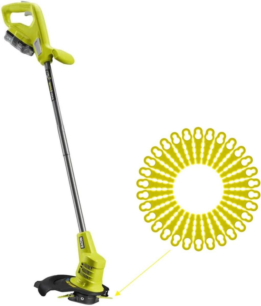 FELIXLEO Messerklinge Ersatzmesser Ryobi RAC158 50 Stück Kunststoff Rasentrimmer Zubehör (1-St) – Bild 4 von 4