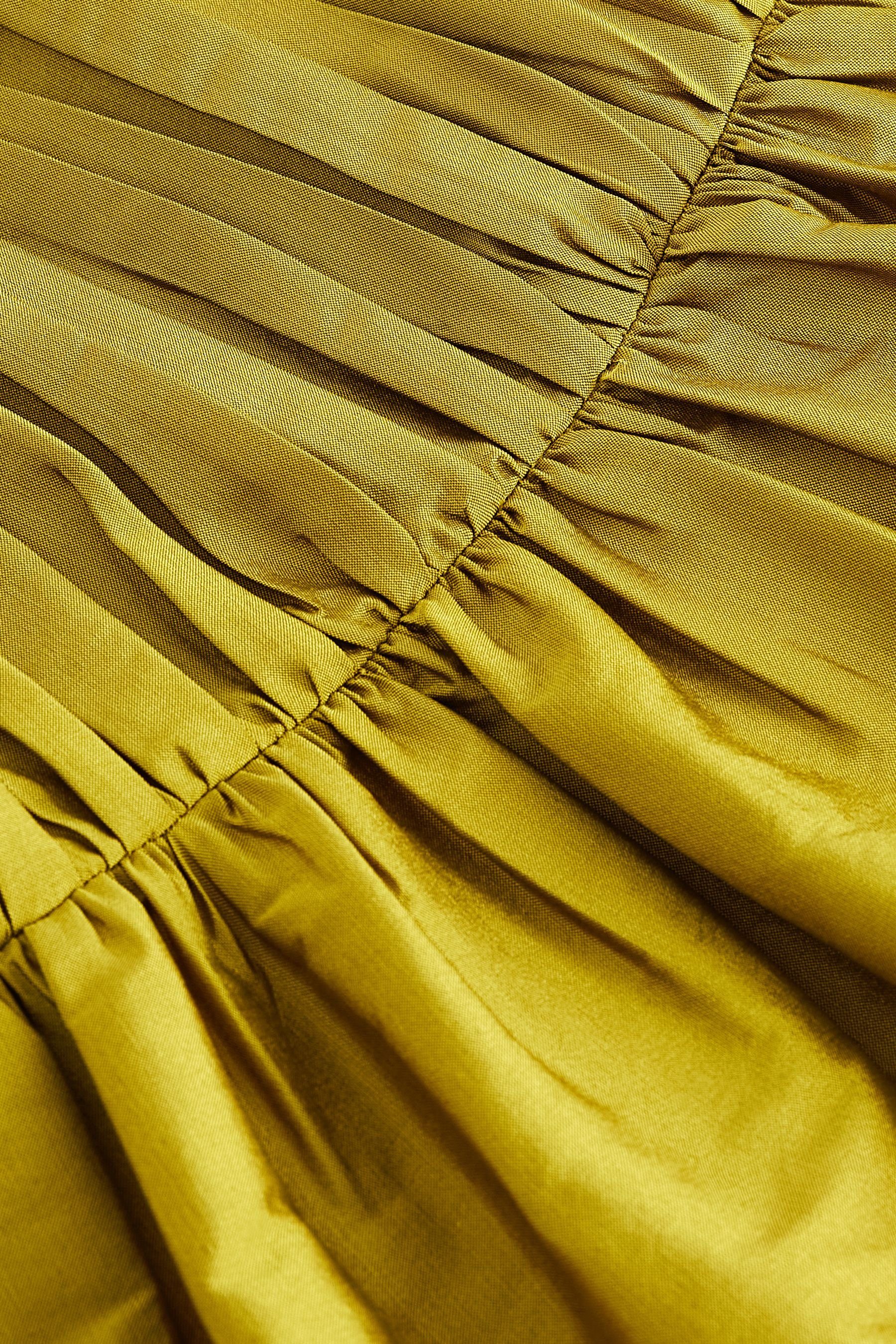 Next Partykleid Taft-Kleid mit Biesen (1-tlg) Olive Green