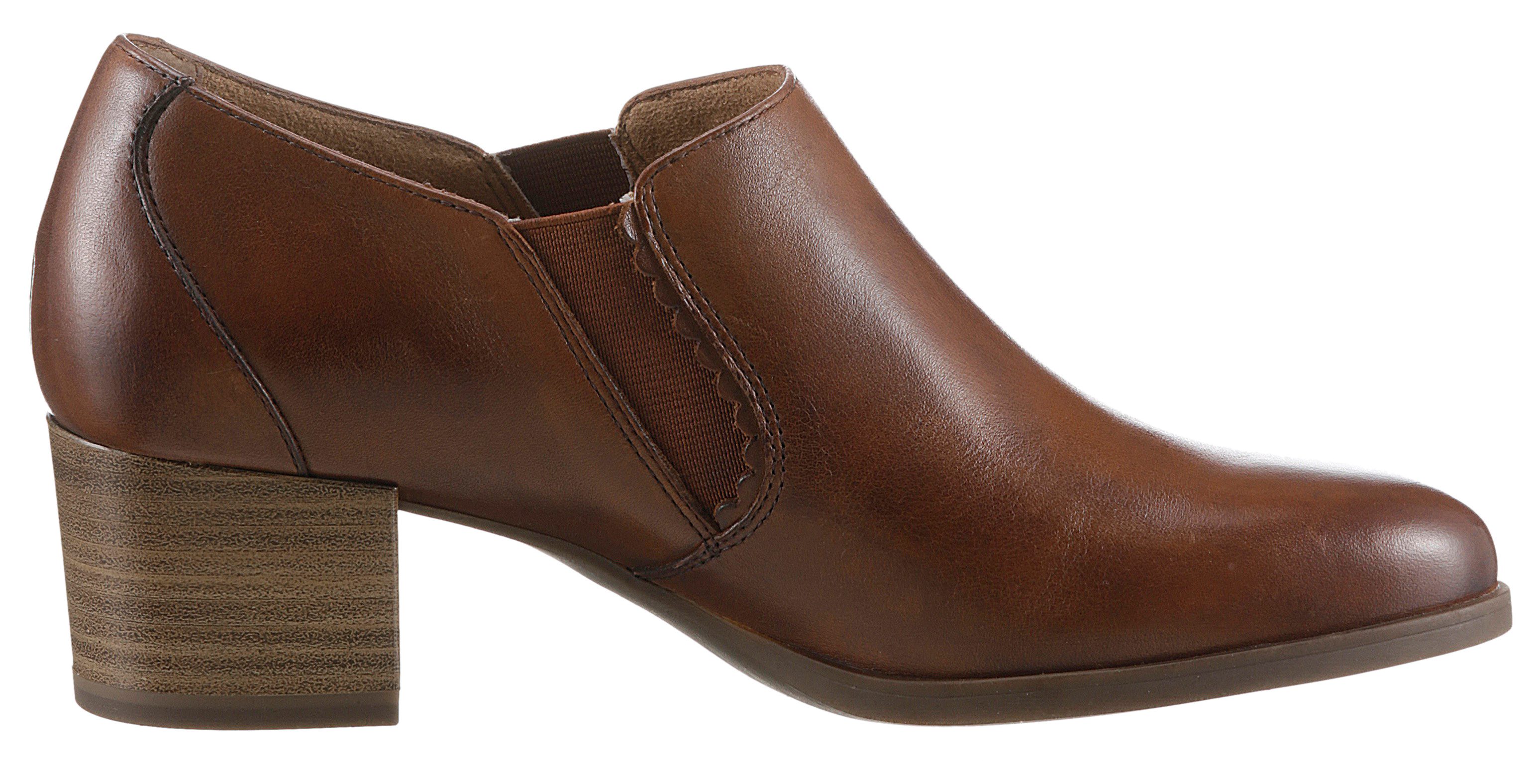 Tamaris Oceana Hochfrontpumps, Blockabsatz, Businessschuh, Schlupfschuh mit Stretcheinsätzen