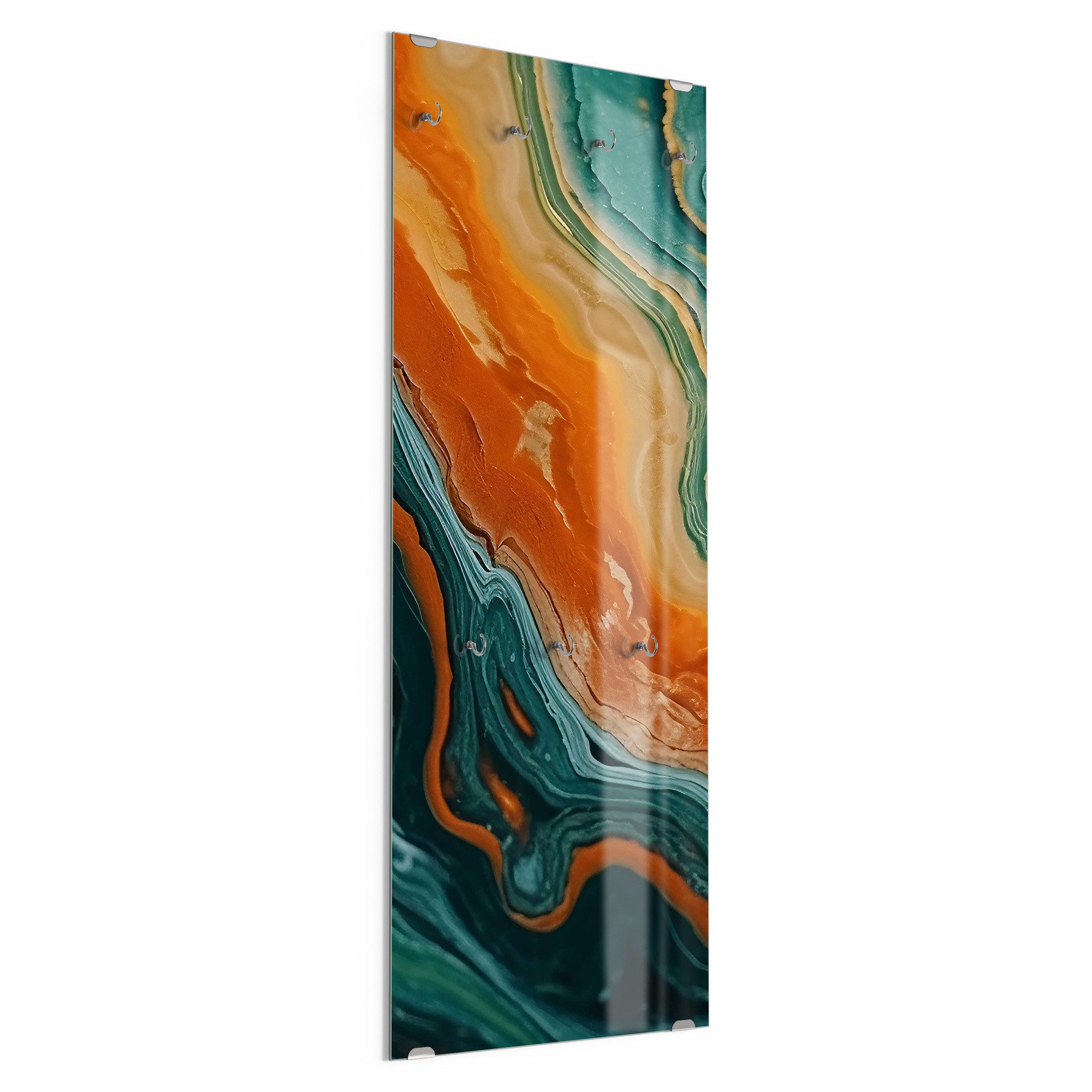 DEQORI Kleiderhaken 'Tropisch gemasert', Glas Garderobe hängend Flur Jackenhalter modern Wandgarderobe Haken