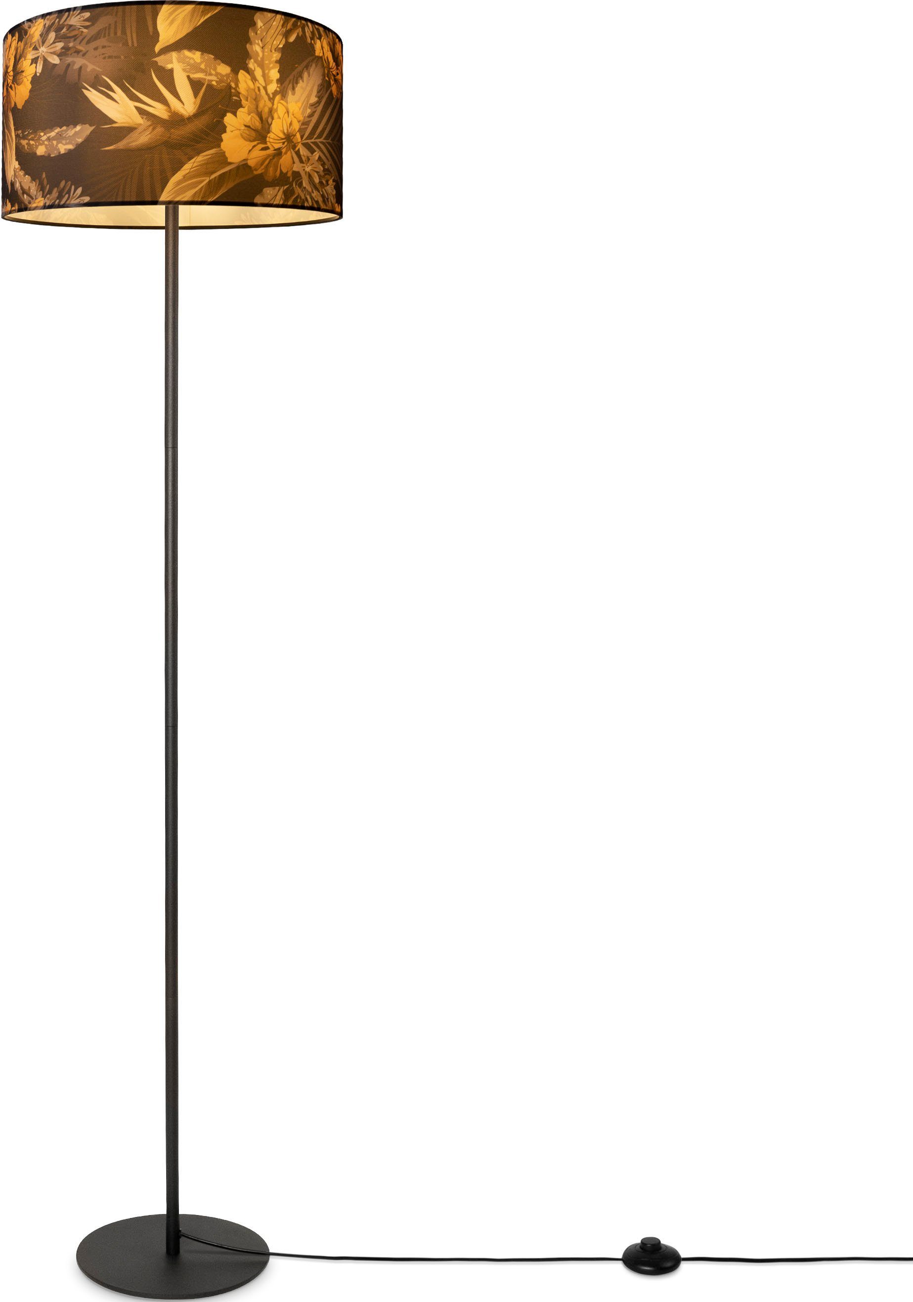 Paco Luca Home Lampenschirm Standlampe Wohnzimmer Schirm Stehlampe Flower, Leuchtmittel, Stoff Textil Muster ohne Blumen