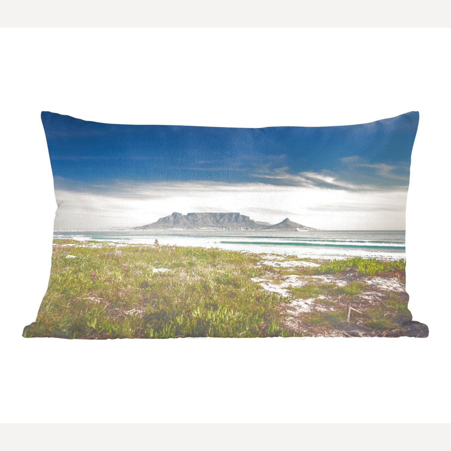 MuchoWow Dekokissen Schöne Wolken über dem Meer und dem Tafelberg in Südafrika, Wohzimmer Dekoration, Zierkissen, Dekokissen mit Füllung, Schlafzimmer