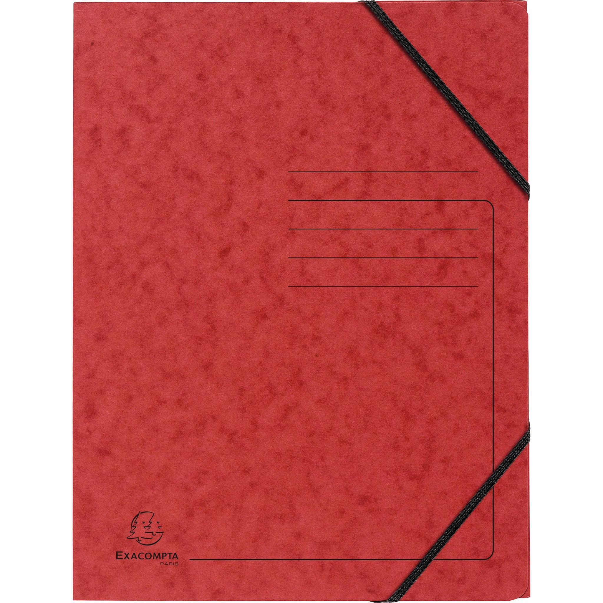 Organisationsmappe Exacompta EXACOMPTA Sammelmappe - A4, 355 g/qm, Gummizug, rot