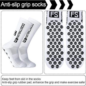 Henreal Sportsocken 5 Paare Fußball Socken, Fußballsocken Anti Rutsch Grip (5-Paar)