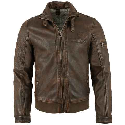 Gipsy Lederjacke GMCanjon Gipsy - Herren Echtleder Lederjacke Lammnappa braun antik