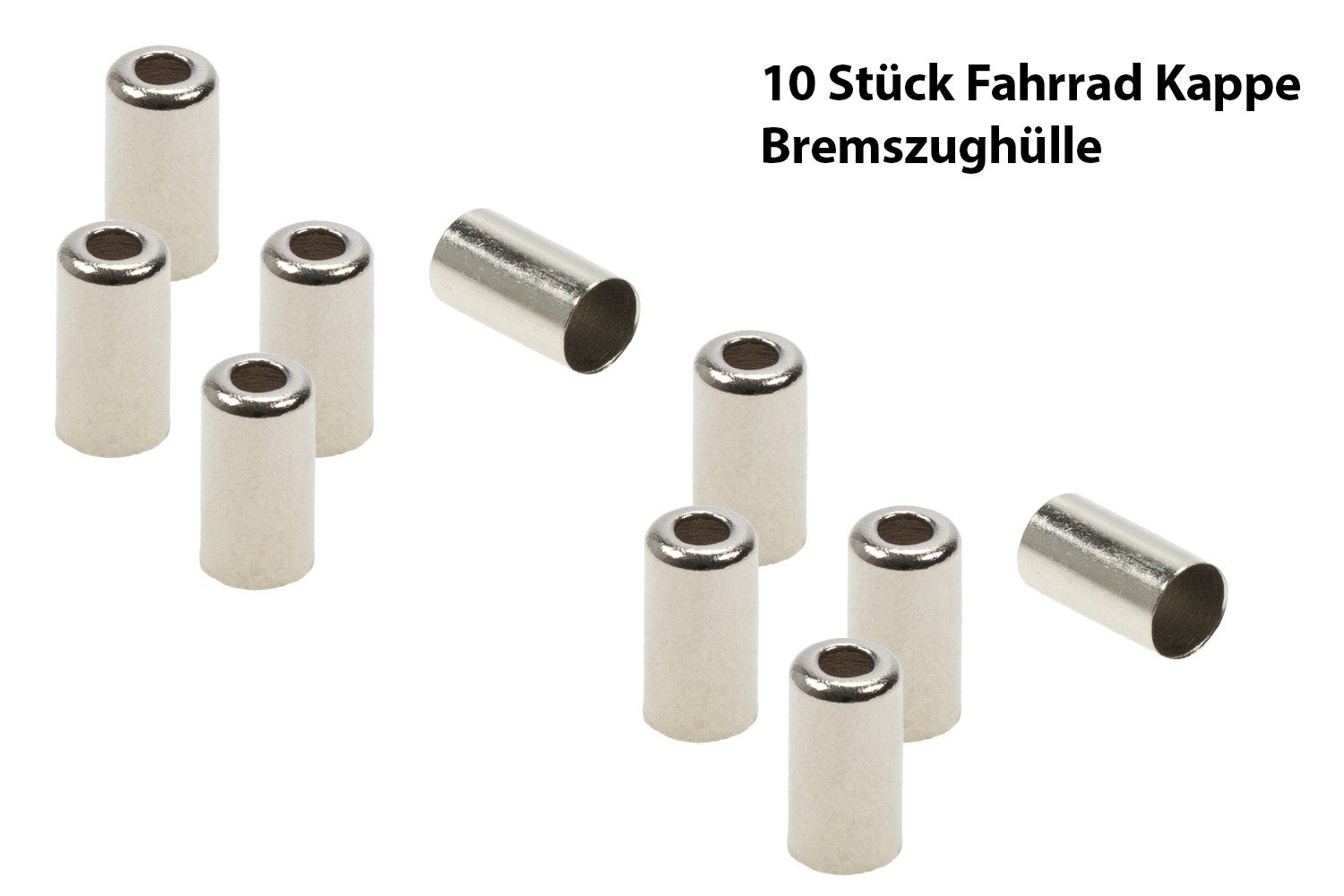 Non-Branded Felgenbremse 10 Stück Fahrrad Außenhüllen End Kappen Hülsen Ferrule Bremshüllen (10-St)
