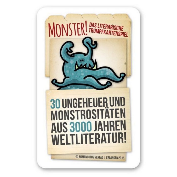 Homunculus Verlag Spiel Monster! Das literarische Trumpfkartenspiel