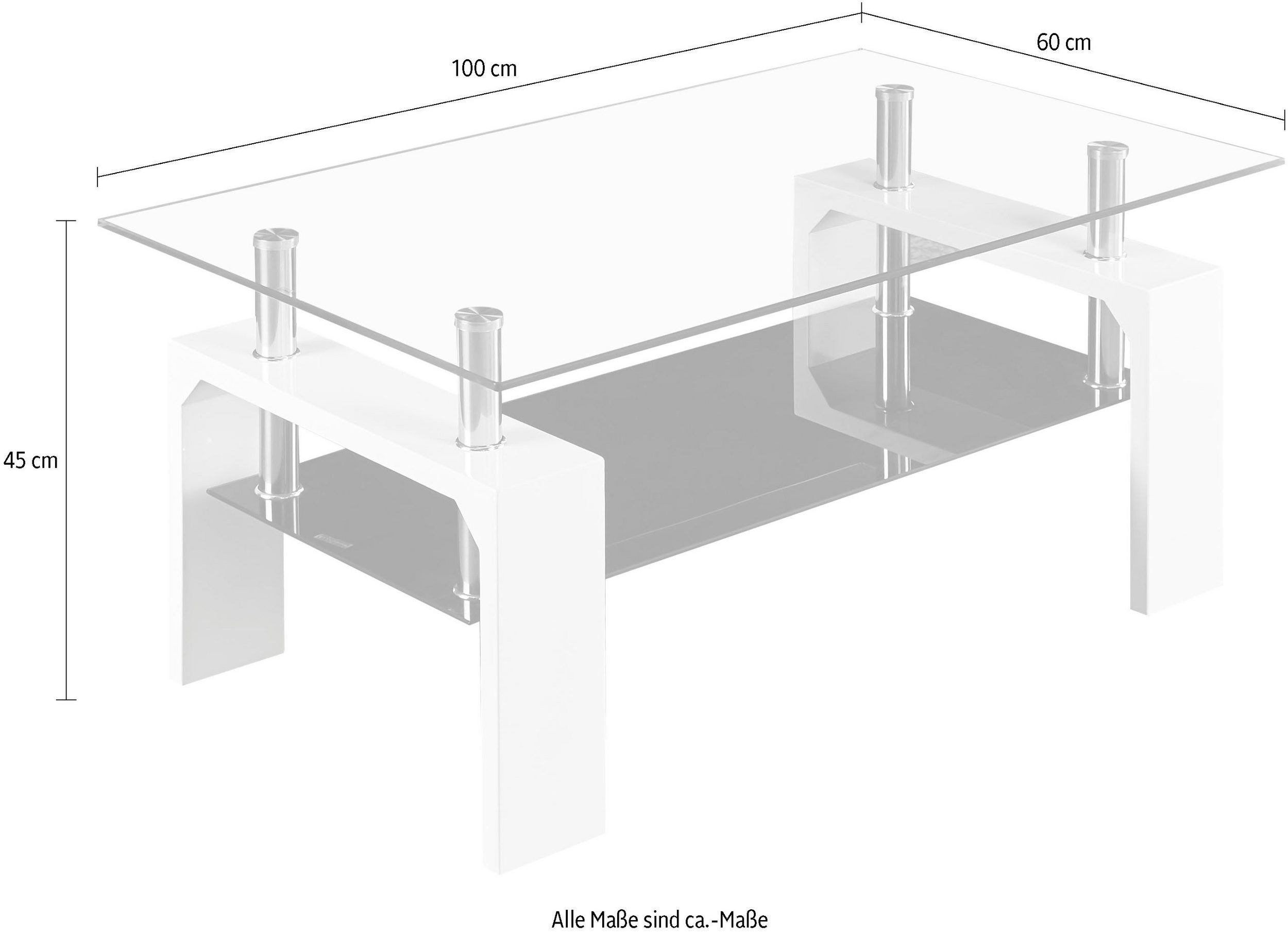 INOSIGN Couchtisch RABEA - Maße