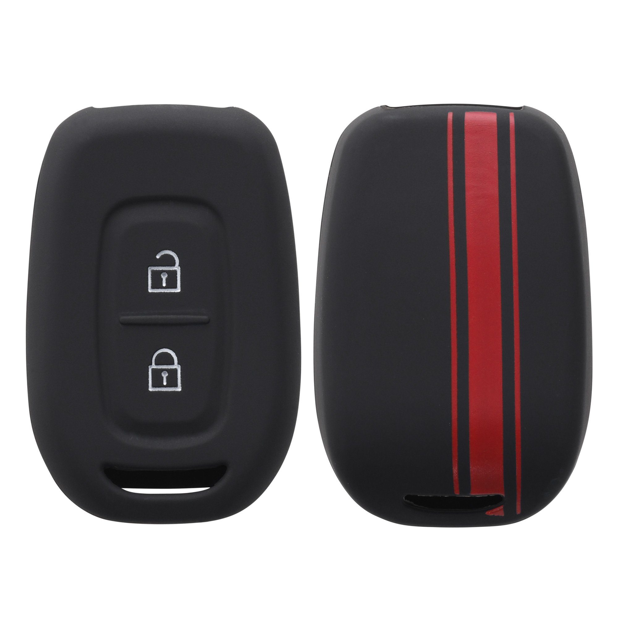 Dacia, Hülle Cover Schlüsselhülle für kwmobile Schlüsseltasche Case Renault Autoschlüssel Schlüssel Rot