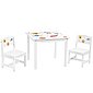 SONGMICS Kindersitzgruppe »GKR010W01«, (3-tlg), Kindertischgruppe süße Planeten Tisch mit 2 Stühlen 3-teilig weiß, Bild 1