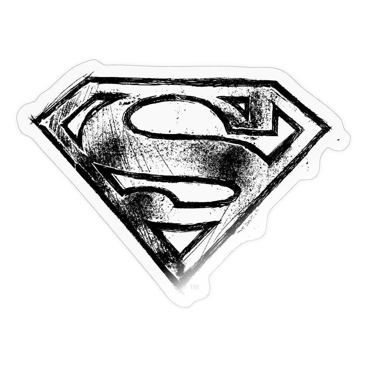 Spreadshirt Aufkleber DC Comics Superman Logo Gezeichnet Sticker Aufkleber