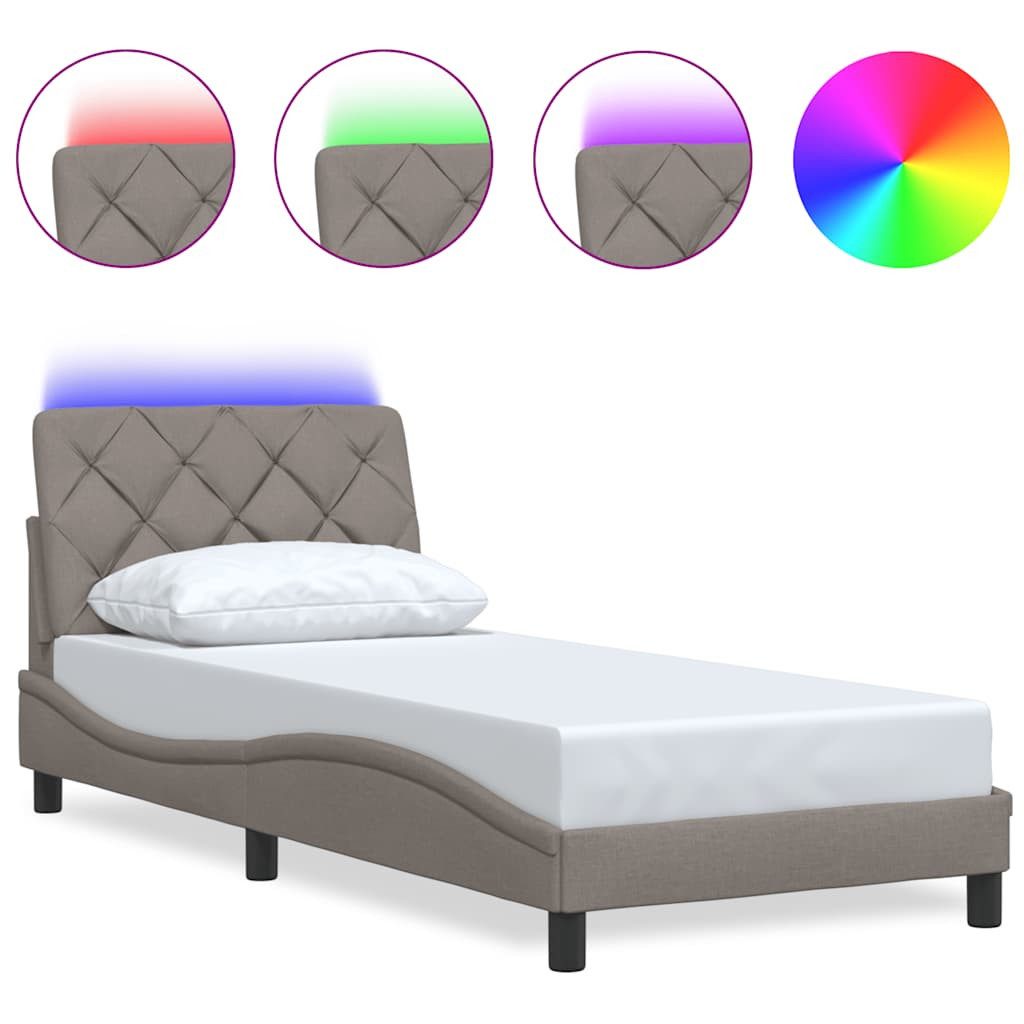 vidaXL Bett Bettgestell mit LED ohne günstig online kaufen