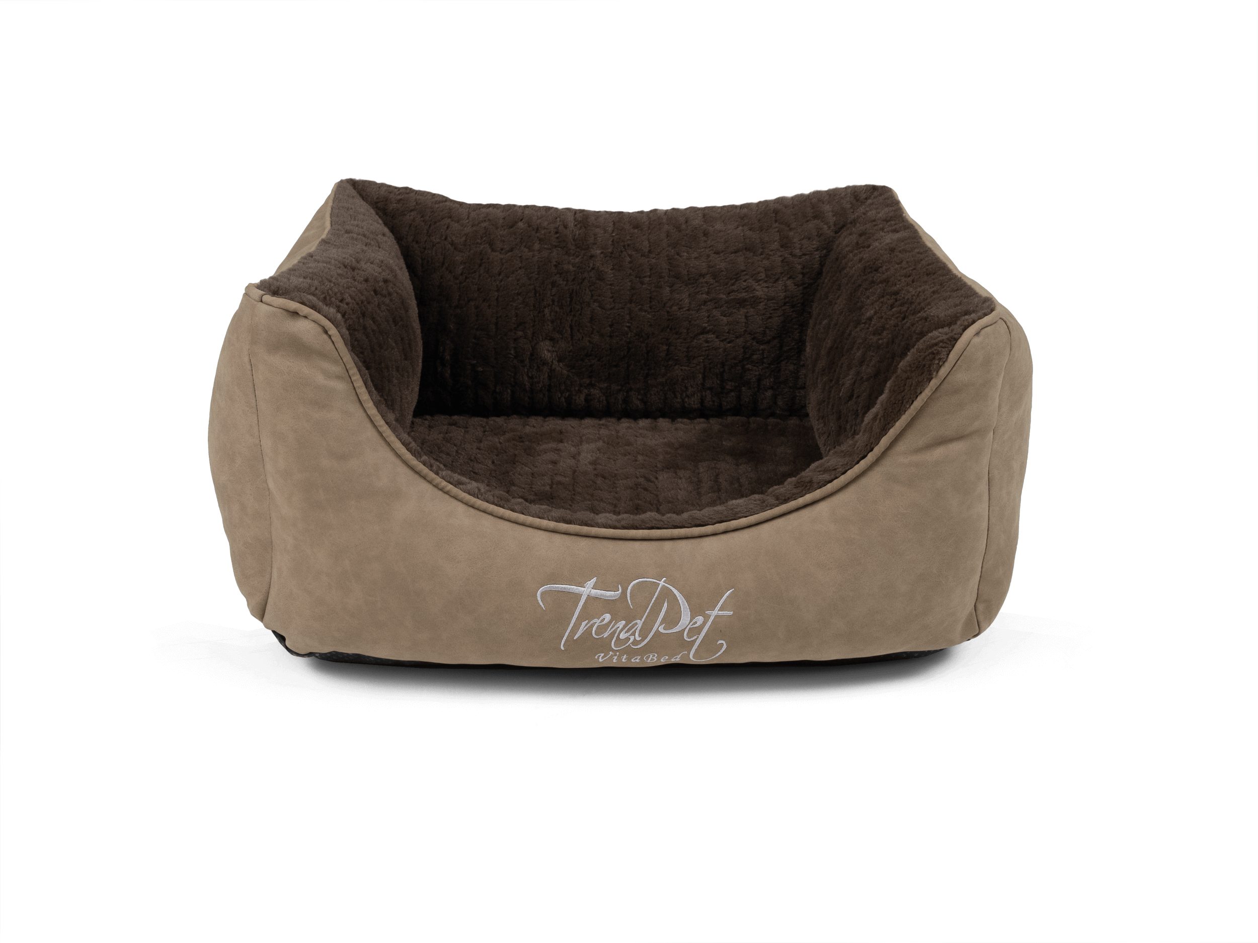 TrendPet Tierbett VitaBed Style Braun - Orthopädisches Hundebett, 100% Polyester, 5cm Matratze aus Memory Foam