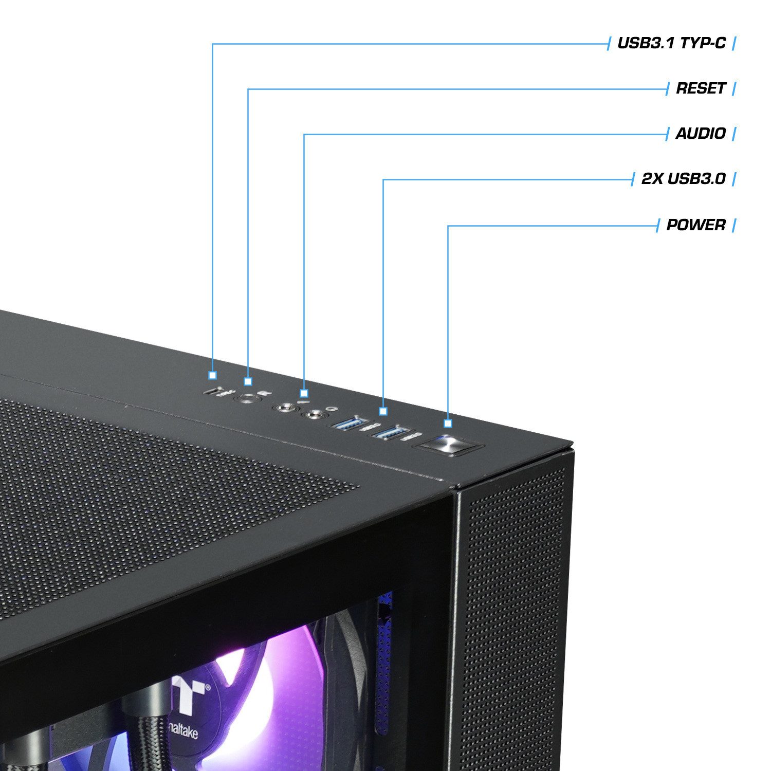 Kiebel Hydra IX Gaming-PC (AMD Ryzen 7 AMD Ryzen 7 9800X3D, RTX 5080, 64 GB RAM, 2000 GB SSD, Wasserkühlung, WLAN, ARGB-Beleuchtung)