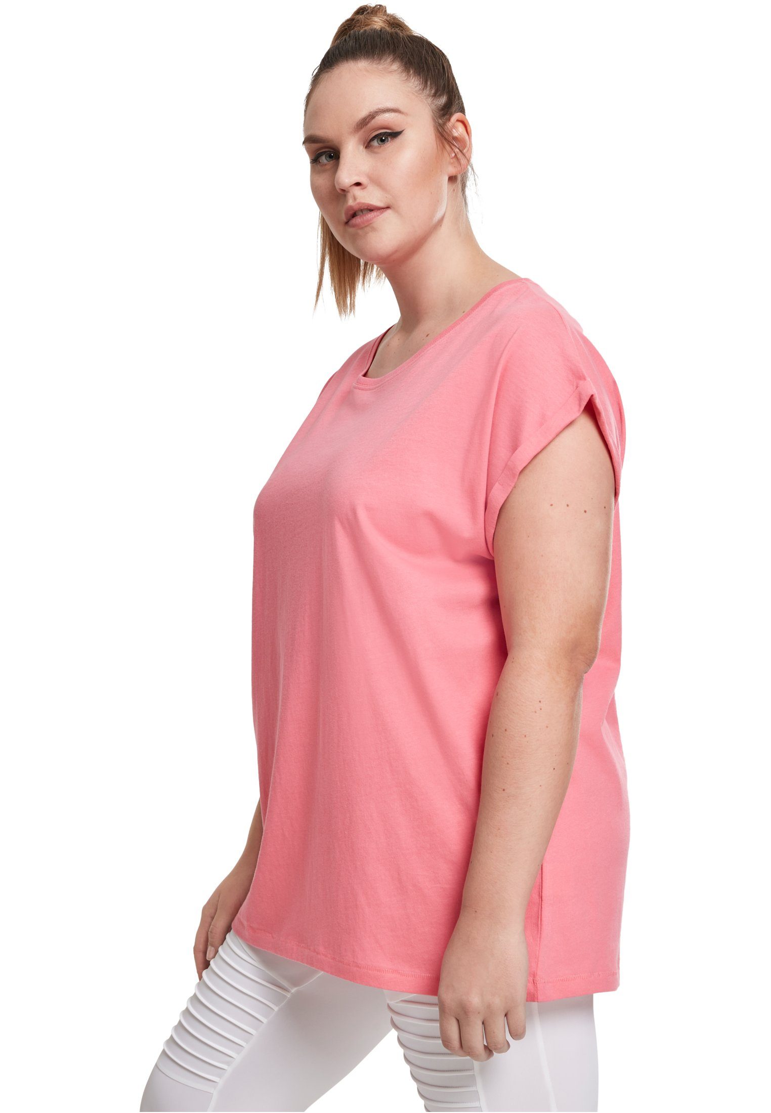 URBAN CLASSICS T-Shirt TB771 pinkgrapefruit Extended Shoulder