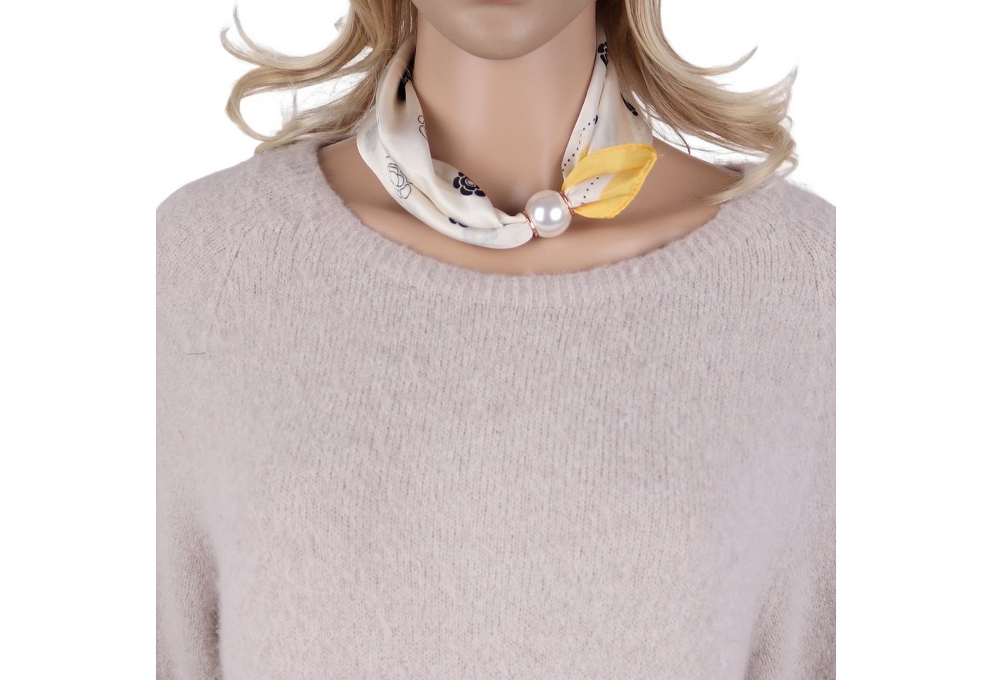 MIRROSI Nickituch Schmales Halstuch mit magnetischem Clip, Damen Halstuch deal für Frühling,Sommer, Herbst