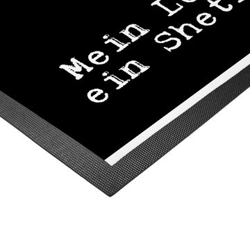 Fußmatte Shetland Sheepdog Lebensretter - Schwarz - Geschenk, Türvorleger, Mat, Mr. & Mrs. Panda, Höhe: 0.6 mm