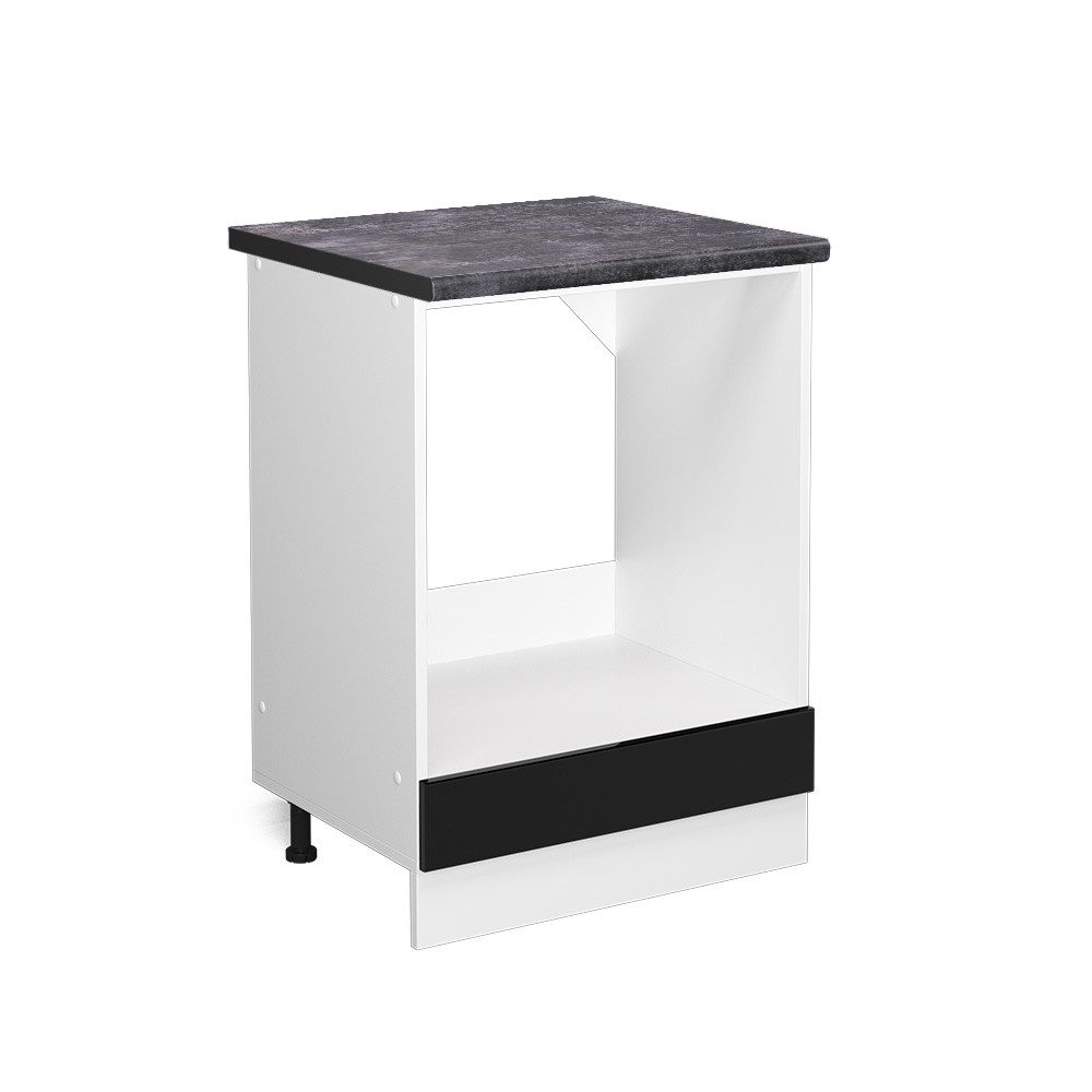 Vicco Schranksystem R-Line, Schwarz Hochglanz/Weiß, 60cm günstig online kaufen