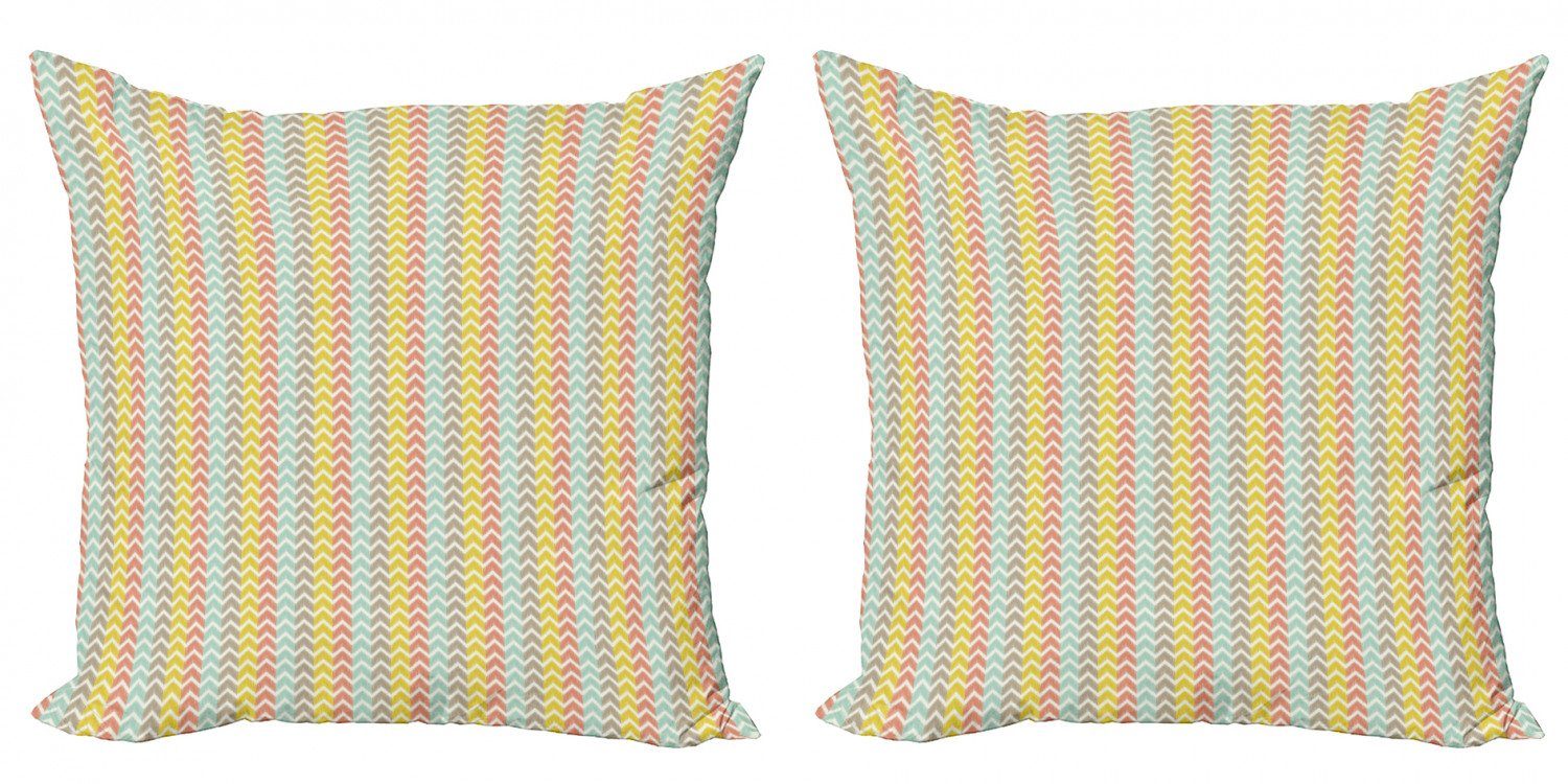 Doppelseitiger Digitaldruck, Zeilen Winkel (2 Herringbone Abakuhaus Kissenbezüge Accent Modern Bunte Stück),