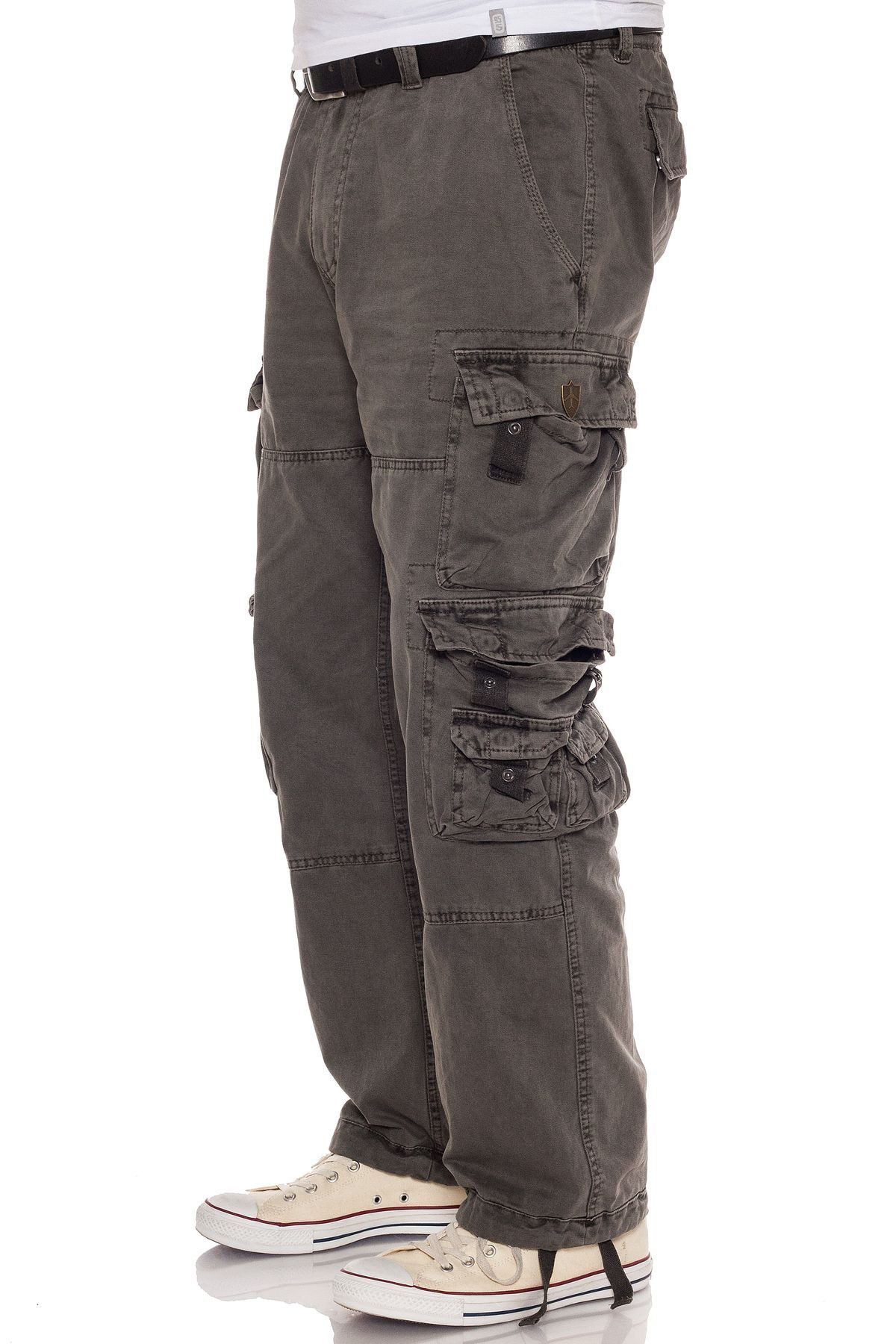 Jet Lag Cargohose Bikerhose mit vielen Taschen Straight Fit