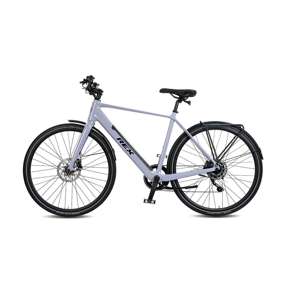 REX E-Bike Trekkingrad Rex Carbon Elektro-Rad 28 Zoll Carbonrahmen, 360 Wh Akku, bis 120 km, 10 Gang SHIMANO, Heckmotor, 360 Wh, Carbon Fahrrad, leichter Carbonrahmen, für Damen u. Herren