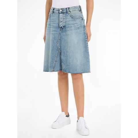 Tommy Hilfiger Jeansrock DNM RW RELAXED SKIRT MIO WRN Webrock im 5-Pocket-Style