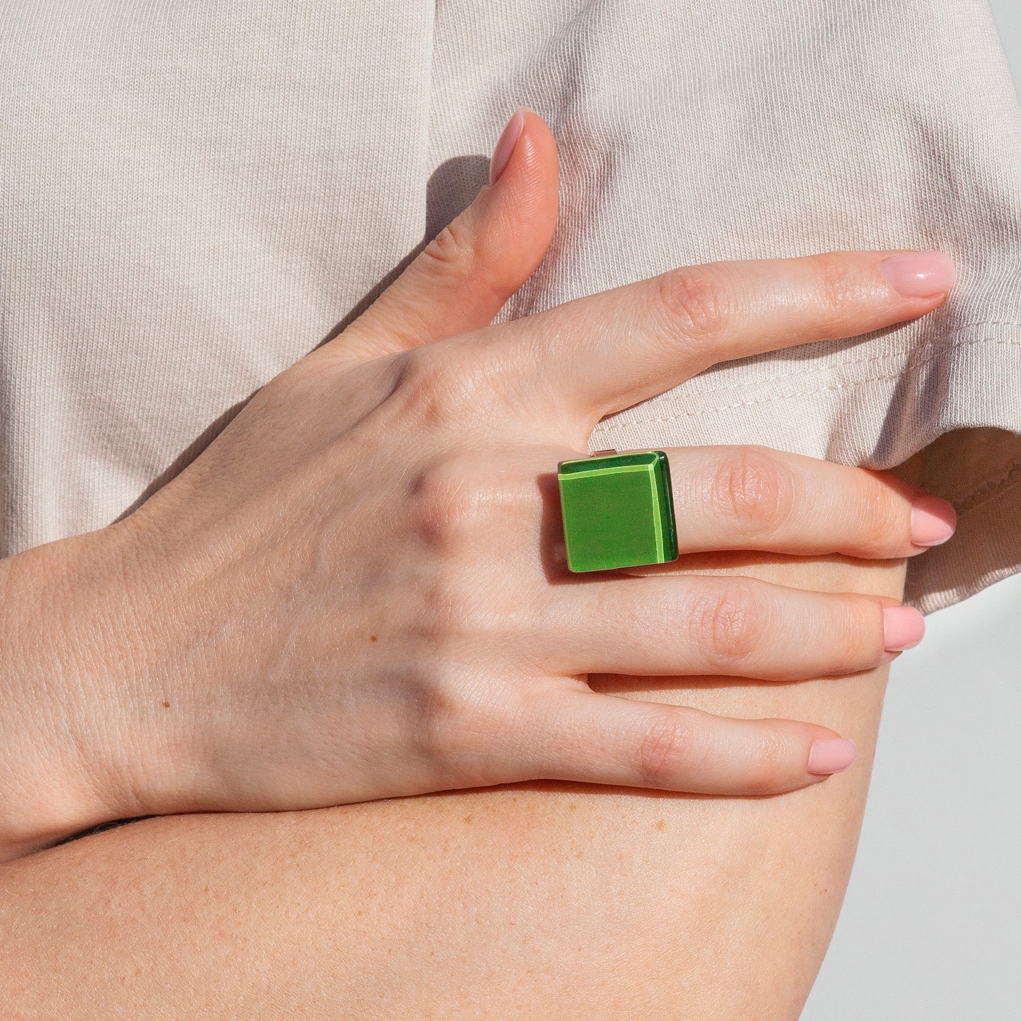 ALEXASCHA Fingerring Statement Ring mit Stein 20mm • größenverstellbar günstig online kaufen