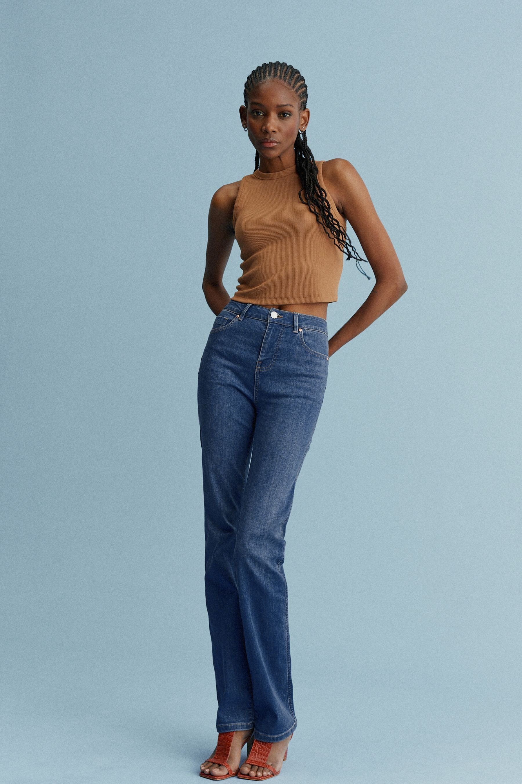 Next Push-up-Jeans Push-up Bootcut-Jeans (1-tlg) Blue Mid
