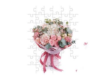puzzleYOU Puzzle Frischer, üppiger Blumenstrauß aus bunten Blumen, 48 Puzzleteile, puzzleYOU-Kollektionen Blumensträuße, Blumen & Pflanzen