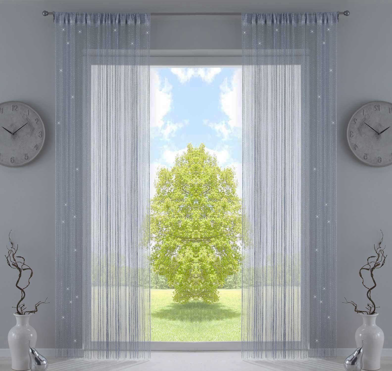 Gardinenbox Gardine, Kräuselband (2 St), transparent, günstig online kaufen