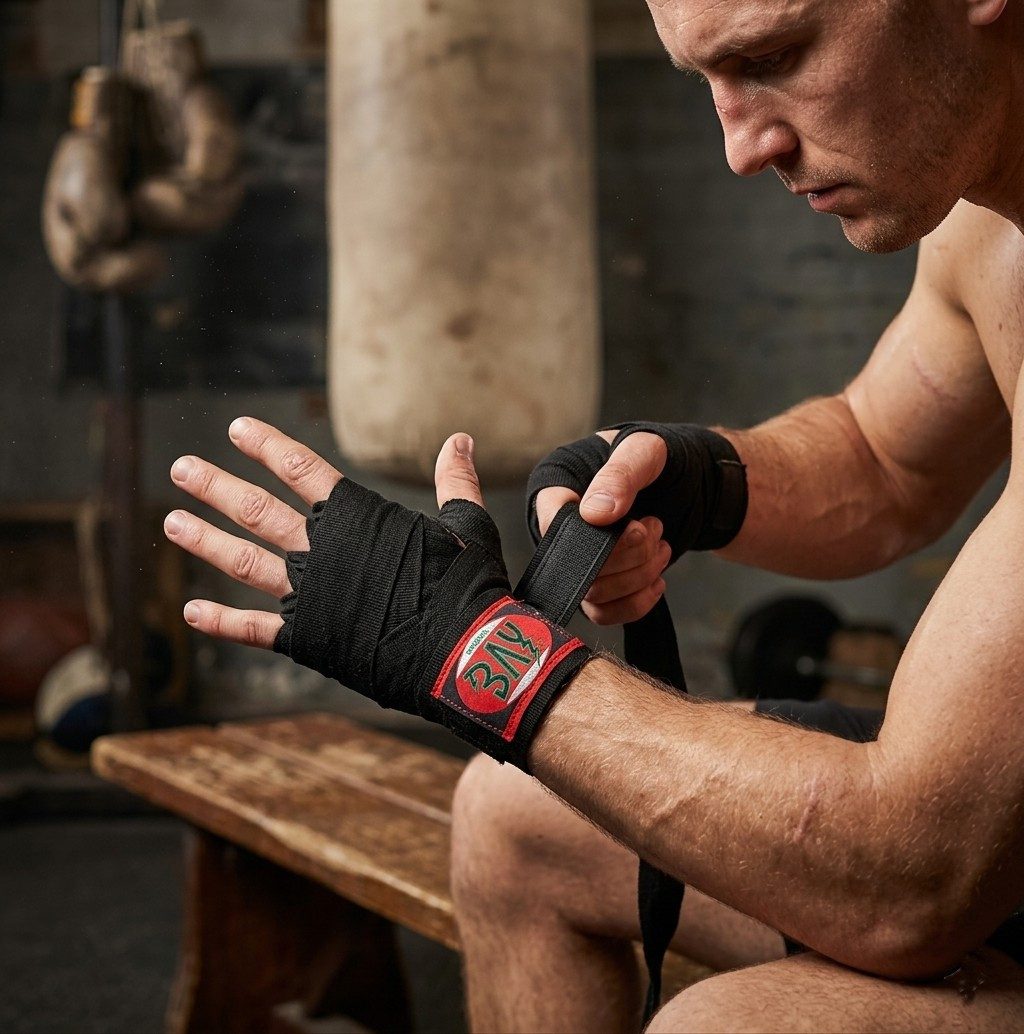 BAY-Sports Boxbandagen Pro Edition Handgelenkbandagen zum Boxen Handbandagen Kickboxen (Paar), Breiter und langer Klettverschluss