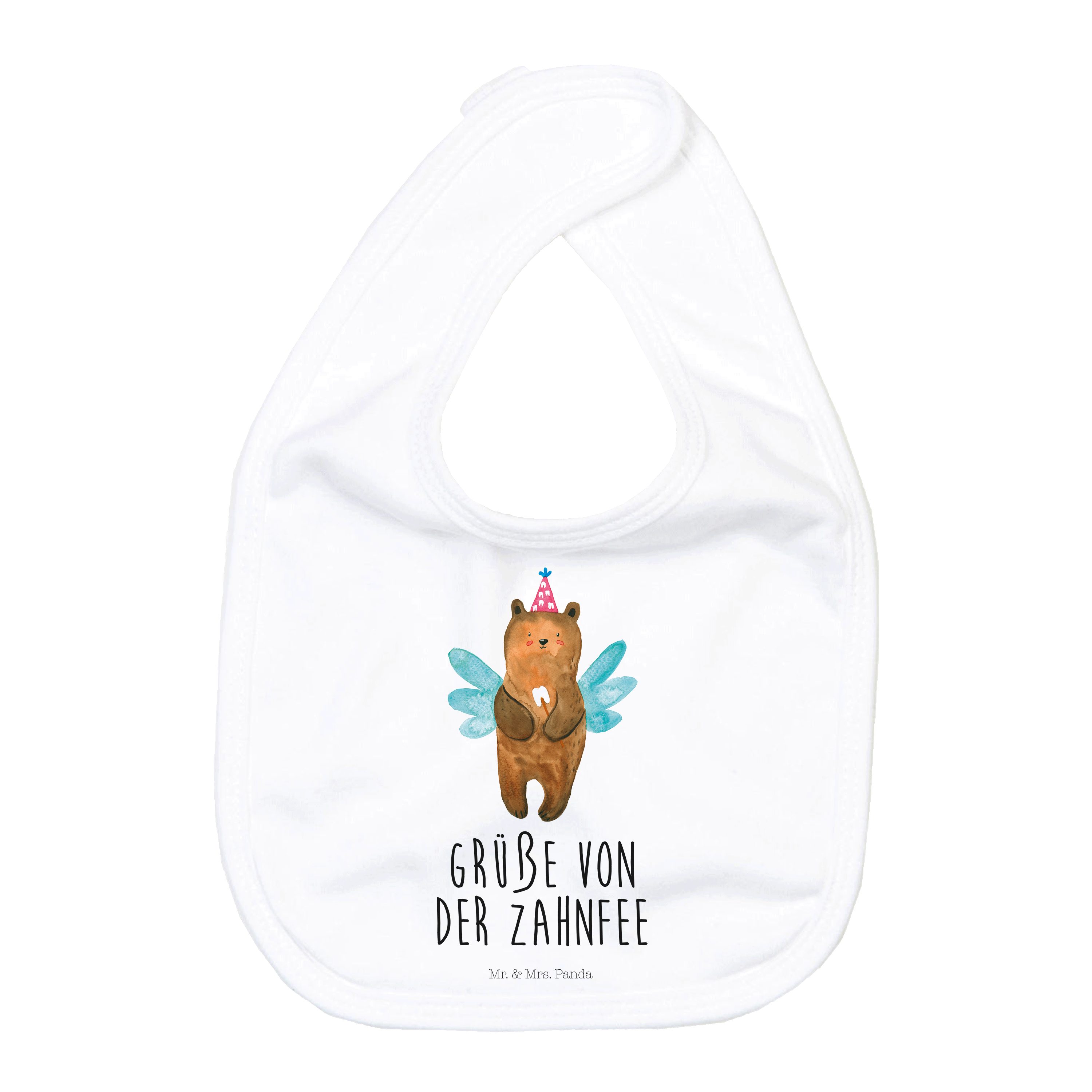 Tragetuch Bär Zahnfee - Weiß - Geschenk, Teddybär, Teddy, Lätzchen, Sabberlätzc