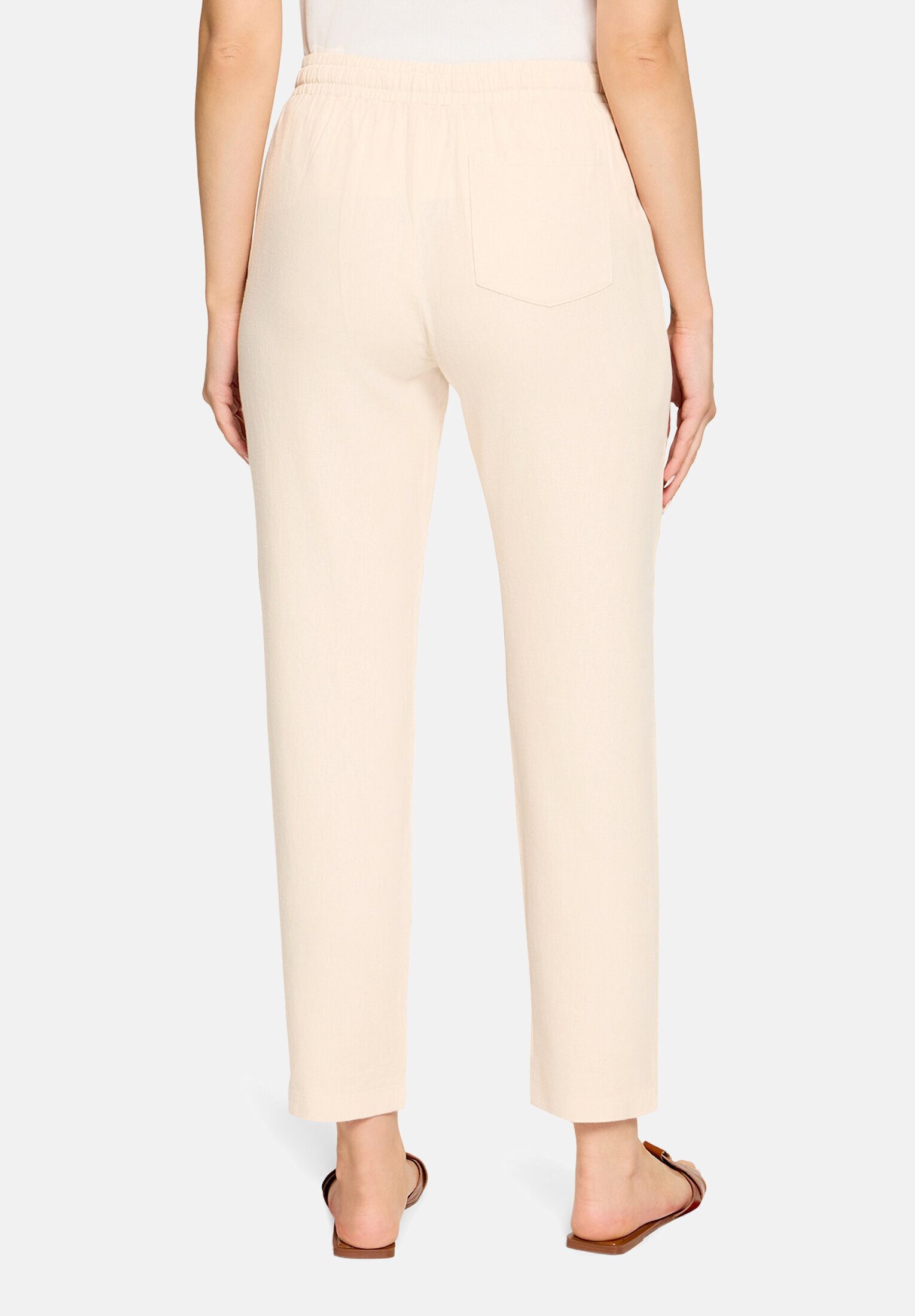 Cartoon Leinenhose Damen unifarben