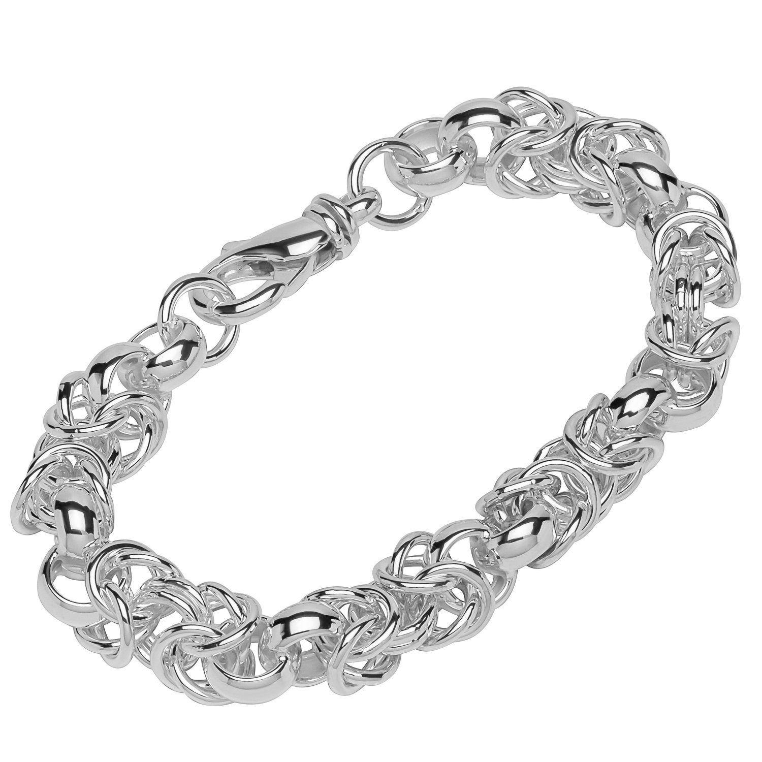 NKlaus Silberarmband Armband 925 Sterling Silber 20cm Designer Kette Da (1 Stück), Made in Germany