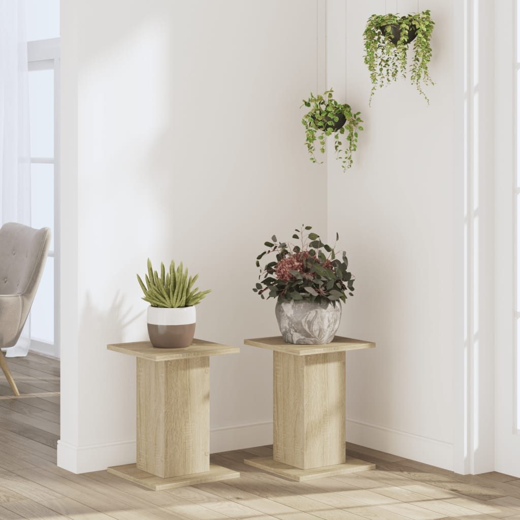 vidaXL Blumenständer Pflanzenständer 2 Stk. Sonoma-Eiche günstig online kaufen
