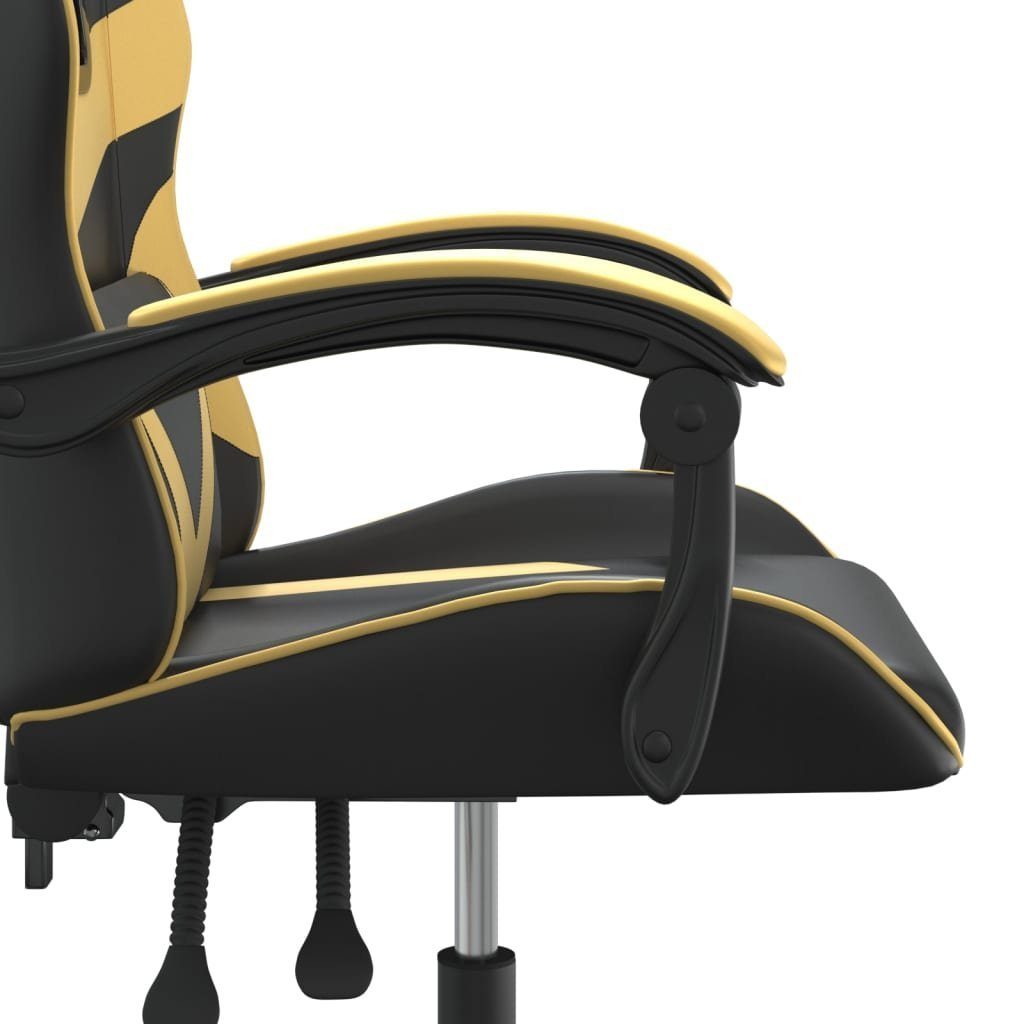 Schwarz furnicato St) Kunstleder und (1 Golden Drehbar Gaming-Stuhl