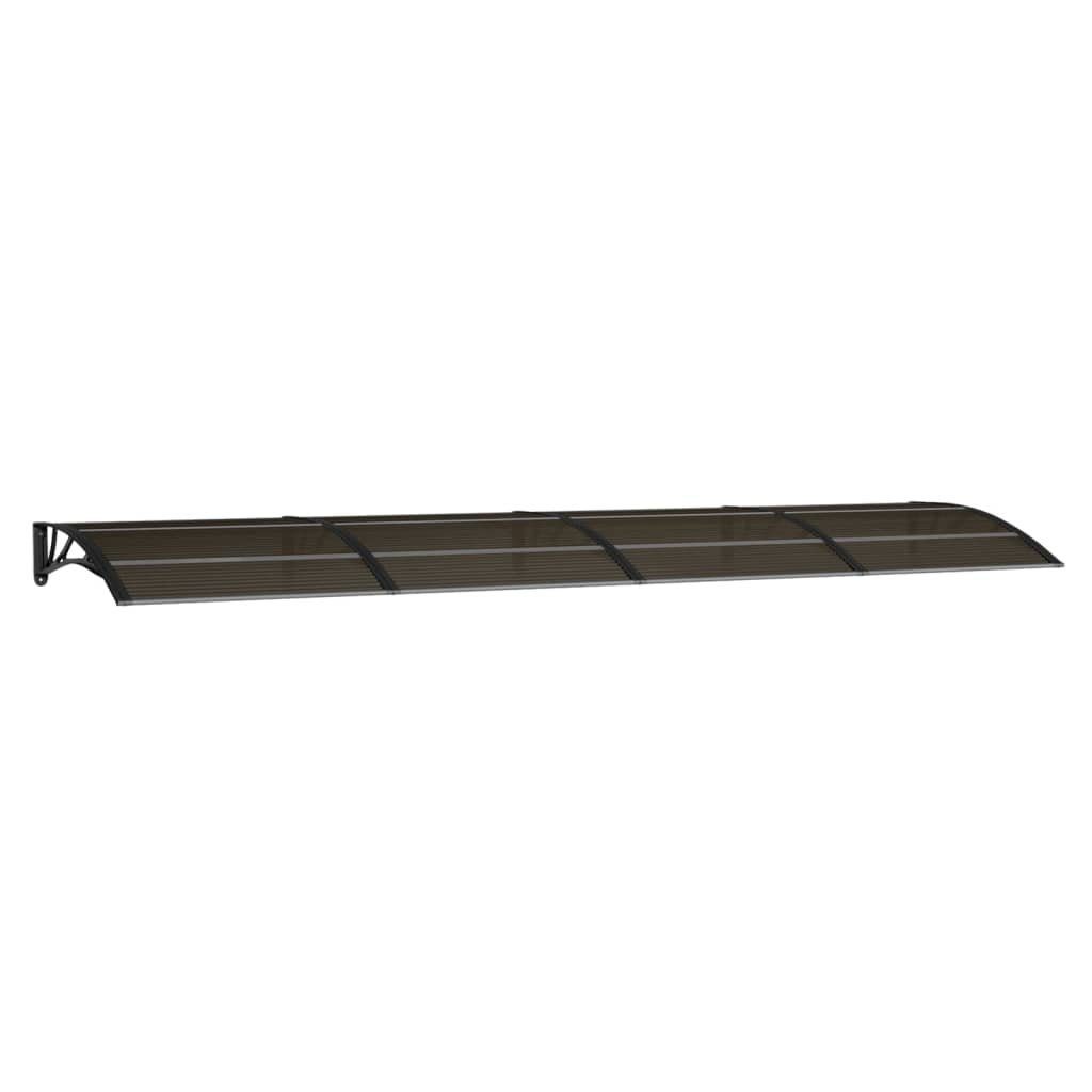 vidaXL Vordach 400 x 100 cm Türvordach Schwarz 400x100 cm Polycarbonat