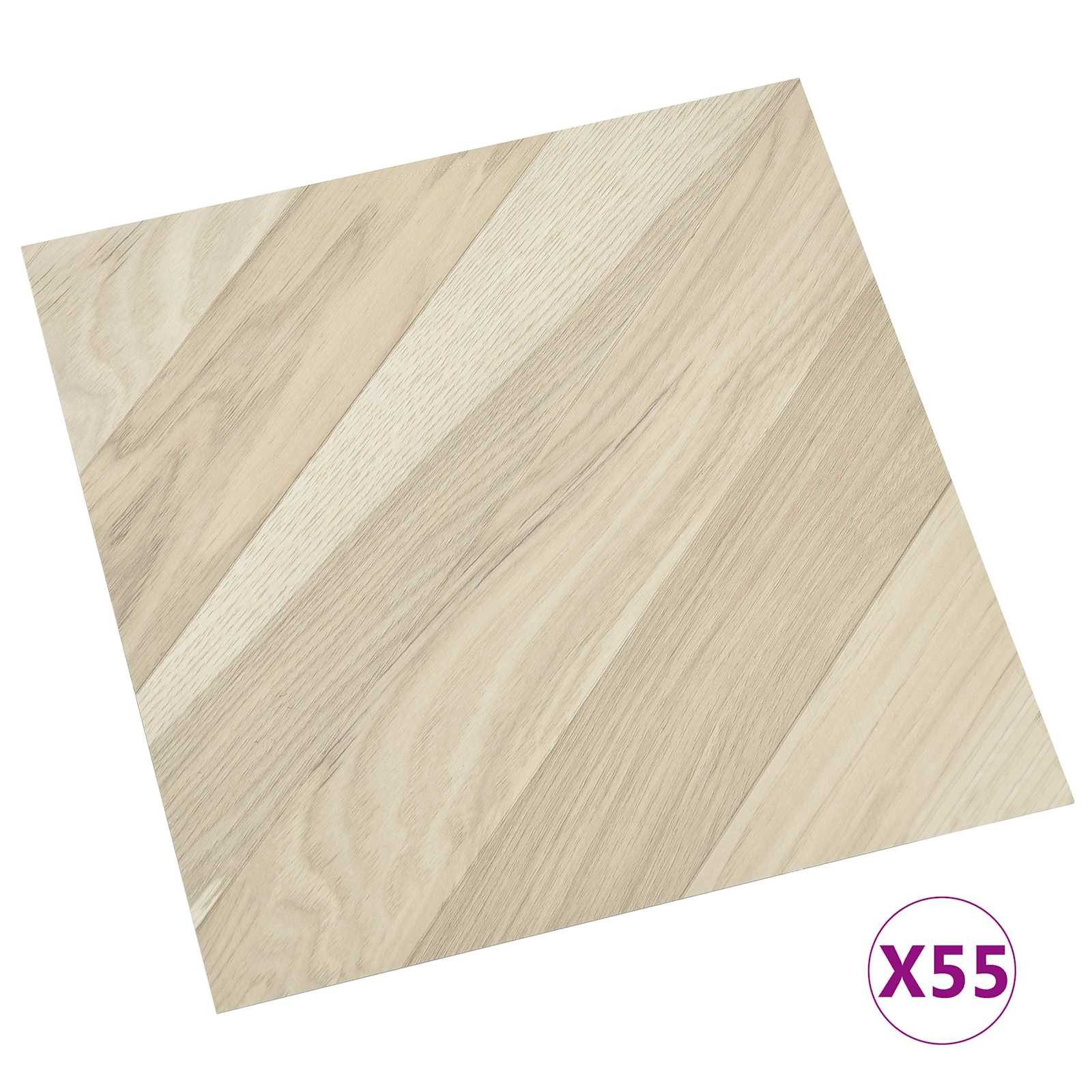 vidaXL Vinyllaminat 5,11 mÂ² Vinyllaminat selbstklebend Laminatboden Bodenbelag 55 Stück b