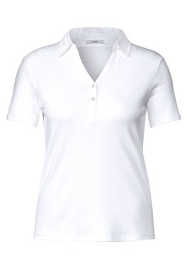 Cecil Poloshirt Cecil Basic Poloshirt in White (1-tlg) Nicht Vorhanden