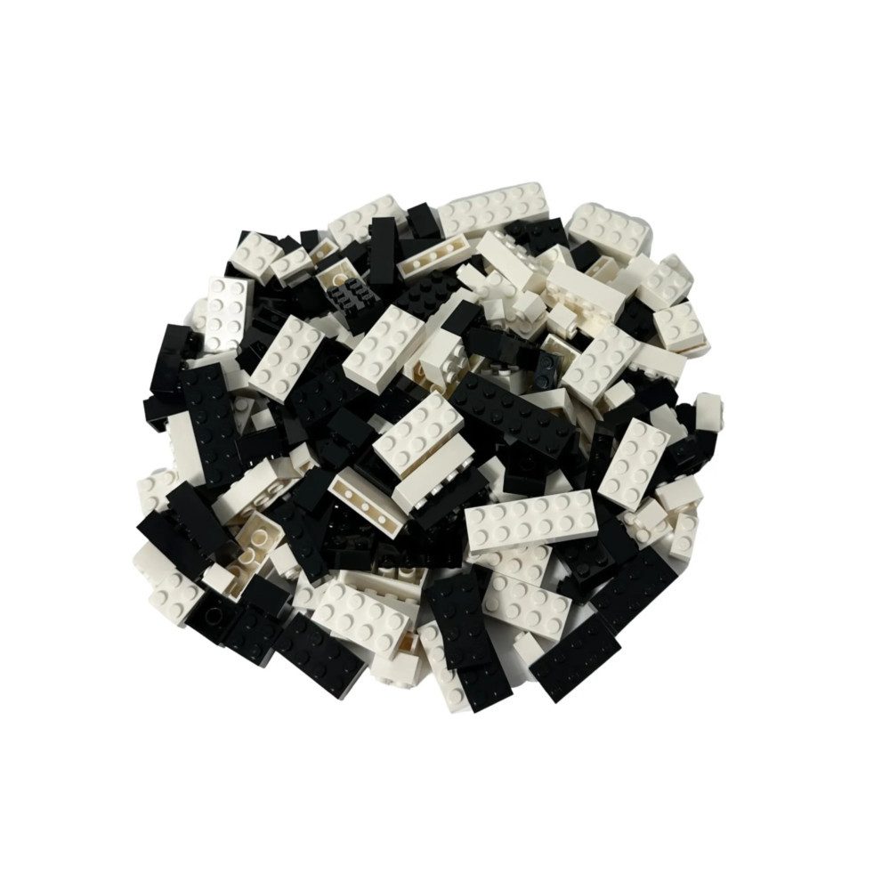 LEGO® LEGO Steine Schwarz/Weiß gemischt 200 Teile Spielbausteine