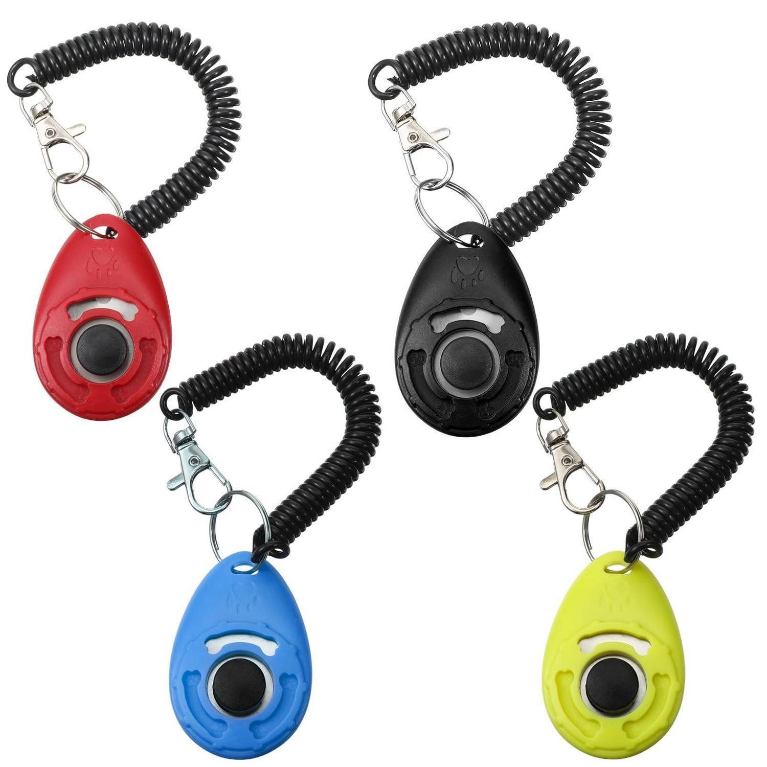 LuxusKollektion Klicker Hunde Clicker 4er Set Grosser Knopf Training