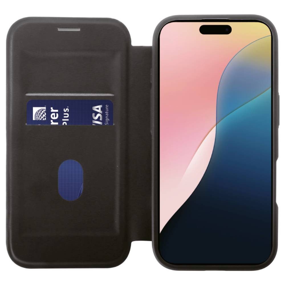 Vivanco Handyhülle Wallet für iPhone 16, 2.0m Drop-MagSafe Support, Induktives Laden, Sanddicht, Spritzwasserfest, Staubdicht, Stoßfest