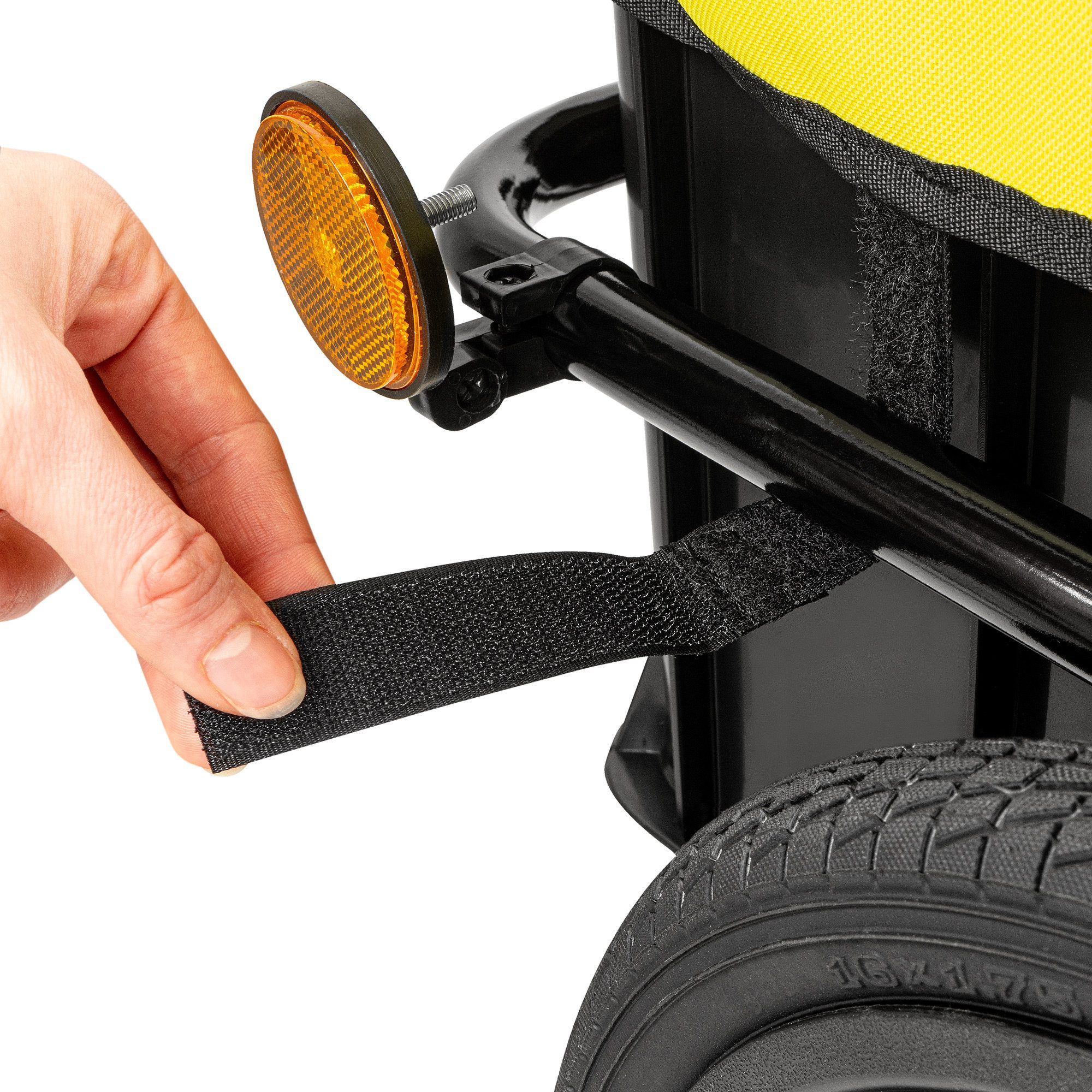 Zelsius bicycle cargo trailer with cover, transport trolley, bicycle cart, handcart, removable plastic box