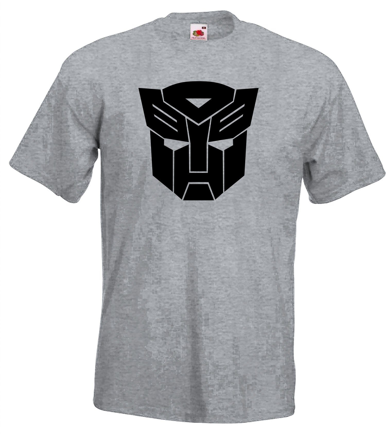 Designz Shirt grau trendigem T-Shirt Herren Youth Autobot Motiv mit