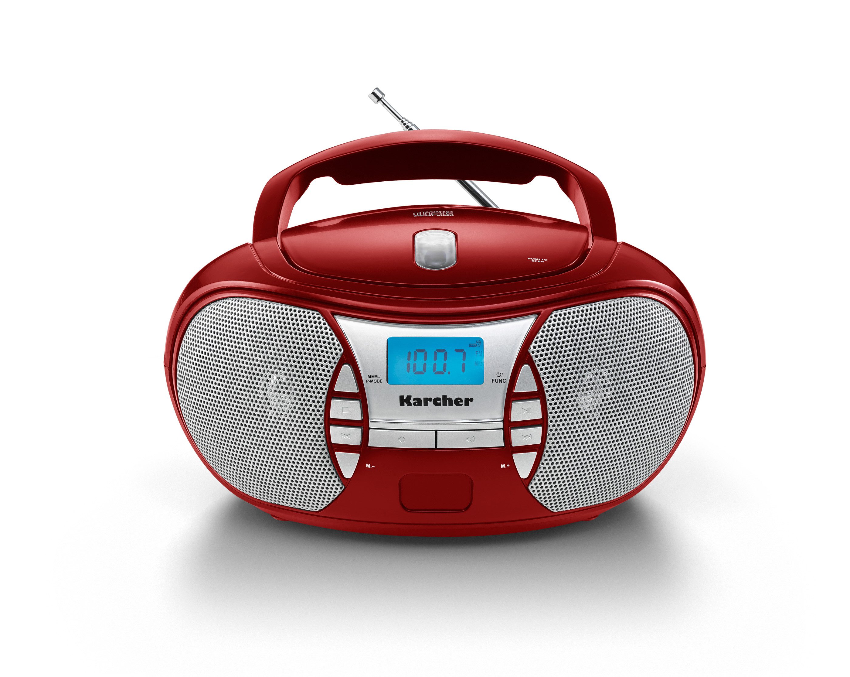 Karcher RR 5025-R Boombox (UKW (FM), tragbarer CD-Player mit UKW Radio, Batterie- / Netzbetrieb, AUX-In) – Bild 2 von 2