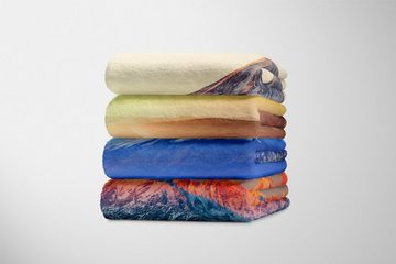 Sinus Art Handtücher Handtuch Strandhandtuch Saunatuch Kuscheldecke mit Fotomotiv Fuji Vulkan Japan, Baumwolle-Polyester-Mix (1-St), Handtuch