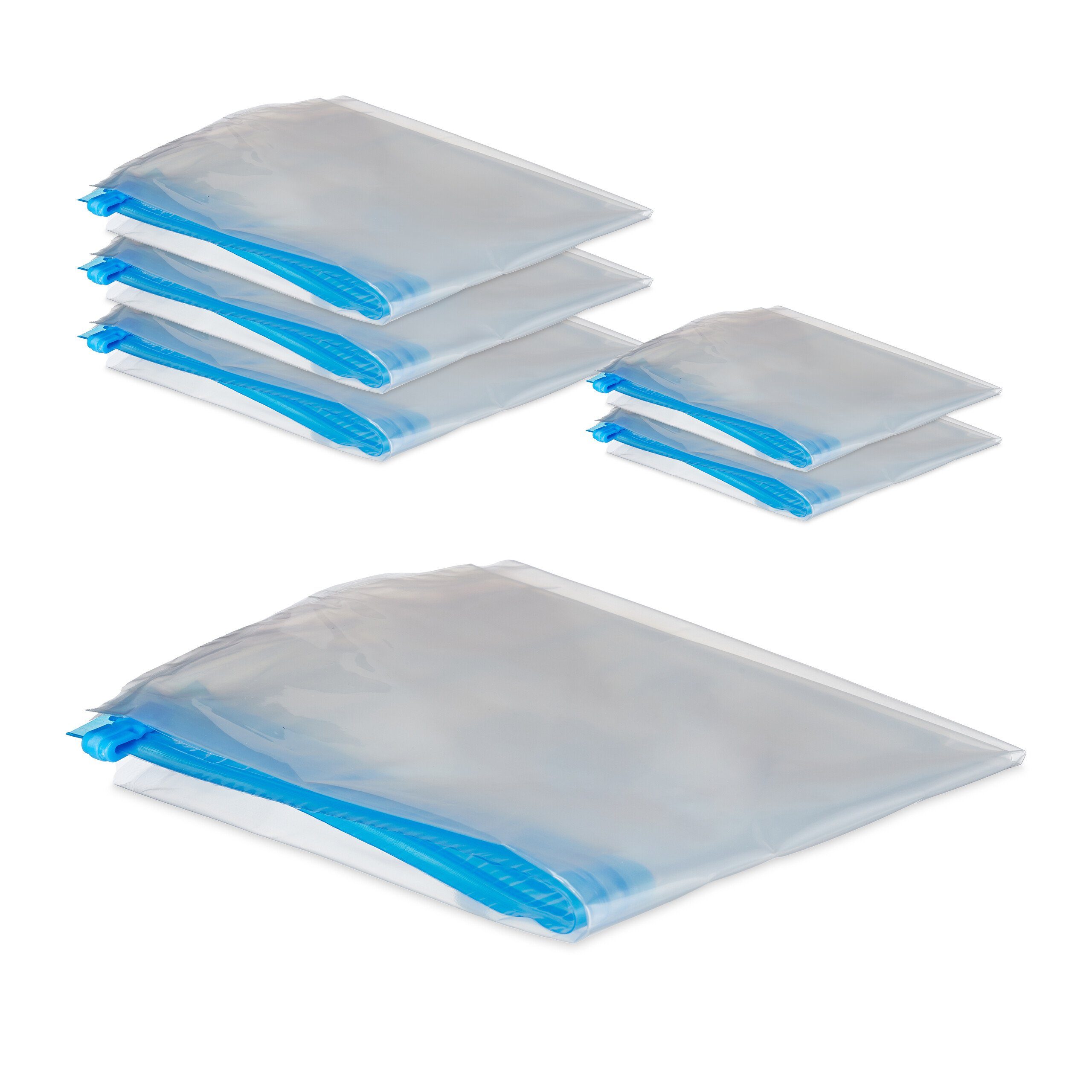 relaxdays Kleiderschutzhülle Vakuumbeutel für Kleidung 6-tlg. Set (6 St)